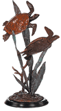 Adventurous Sea Turtle Bronze Sculpture