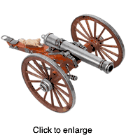 American Civil War Cannon - 1857  - Assembled - click to enlarge
