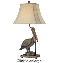 Antiqued Pelican Table Lamp - click to enlarge