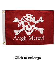 Arrgh Matey!  Pirate Flag  12" by 18" - click to enlarge
