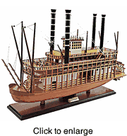 Assembed Mississippi Riverboat Wood Model - click to enlarge