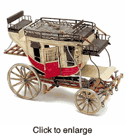 Assembled  Replica Old West Stagecoach Model - click to enlarge