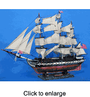 Assembled USS Constitution Wood Model Ship 30" - click to enlarge