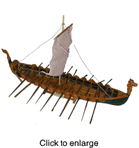 Assembled Viking Longboat  Model - click to enlarge