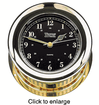Atlantis Premiere Quartz Clock, Midnight Black. - click to enlarge
