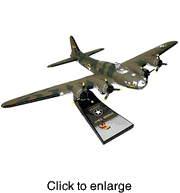 B - 17 F  Flying Fortress Wood Model Airplane " Red Gremlin", Green - click to enlarge