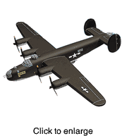 B - 24J Liberator, Olive Drab - click to enlarge