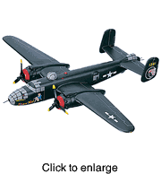 B - 25 J  Mitchell Airplane Model "Show Me", Green. - click to enlarge