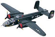 B - 25 J  Mitchell Airplane Model "Show Me", Green.