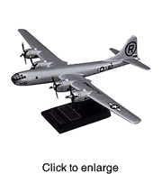B-29 Superfortress "Enola Gay" Model Wood Aircraft Autographed by the Pilot, Paul Tibbets  - click to enlarge