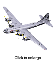 B - 29 Superfortress Model Airplane "Lucky Strike", Silver - click to enlarge