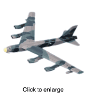 B - 52 Stratofortress, (USAF) Green Camou. - click to enlarge