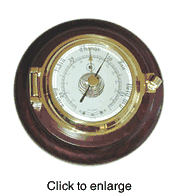 Barometer on Teak Base 5.5" - click to enlarge