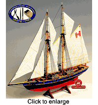 Bluenose II Wood Ship Kit by Constructo - Solid Wood Hull - click to enlarge