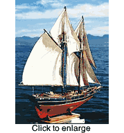 Bluenose II Wood Ship Model - click to enlarge