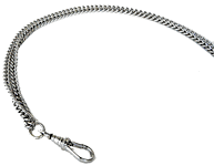 Boatswain chain lanyard. Nickel plated 