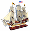 Bon Homme Richard Wood Model Ship 32" - Assembled Model