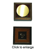 Brass Compass and Magnifier with Nautical Wood Box - click to enlarge