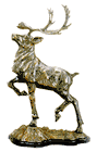 Brass Deer on Stand