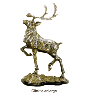 Brass Deer on Stand - click to enlarge