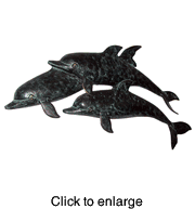 Brass Dolphin Wall Plaque - click to enlarge