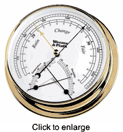 Brass Endurance 145 Barometer/Comfortmeter by Weems and Plath - click to enlarge