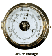 Brass Porthole Barometer 7.5" - click to enlarge