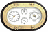  Brass Porthole Clock, Barometer, Thermometer, Hygrometer Oval