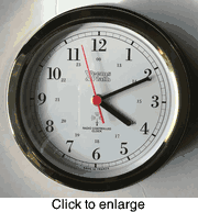 Brass Radio Controled Clock by Weems and Plath - click to enlarge