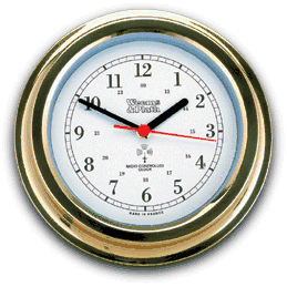 Brass Radio Controled Clock by Weems and Plath 