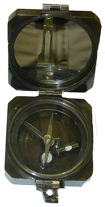 Brass Replica Transit Compass Top View