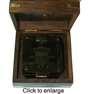 Brass Replica Transit Compass with Wood Box - click to enlarge
