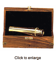 Brass Spyglass / Telescope with wood box - click to enlarge