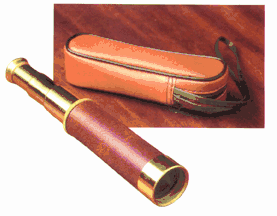 Brass Telescope <BR>(leatherette)