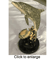 Bronze Imperial Dolphin with fish - click to enlarge