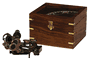 Bronze Naval Sextant with Wood Box