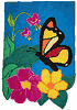 Butterfly Flowers Garden Flag
