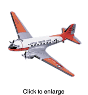 C - 47 Dakota  (NAVY)  Silver/White/Orange - click to enlarge