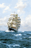 Cape Horn Bound Nautical Art  Print by Charles Vickery