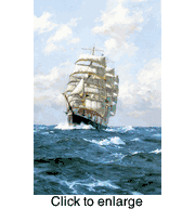 Cape Horn Bound Nautical Art  Print by Charles Vickery - click to enlarge