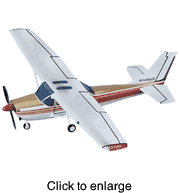 Cessna 182 Skylane Wood Model Airplane - click to enlarge