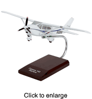 Cessna 182 Skylane Wood Model Airplane White - click to enlarge