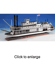 Chaperon Sternwheel Wood Riverboat Kit by Model Shipways - click to enlarge