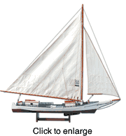 Chesapeake Bay Skipjack wood model boat - click to enlarge