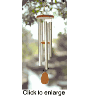 Chicago Blues Wind Chime by Woodstock Chimes: Silver - click to enlarge