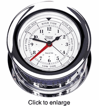 Chrome Atlantis Time & Tide Clock. - click to enlarge