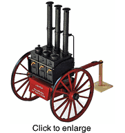 Civil War Coffee Wagon Model Metal Kit - click to enlarge