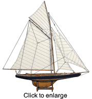 Columbia Racing Yacht 1901: Model Boat  (Small) - Antique Finish - click to enlarge