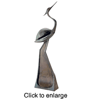 Contemporary Heron  Bronze Sculpture - click to enlarge
