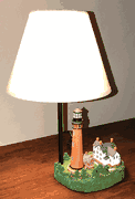 Currituck Beach Small Lighthouse Table Lamp by Lefton